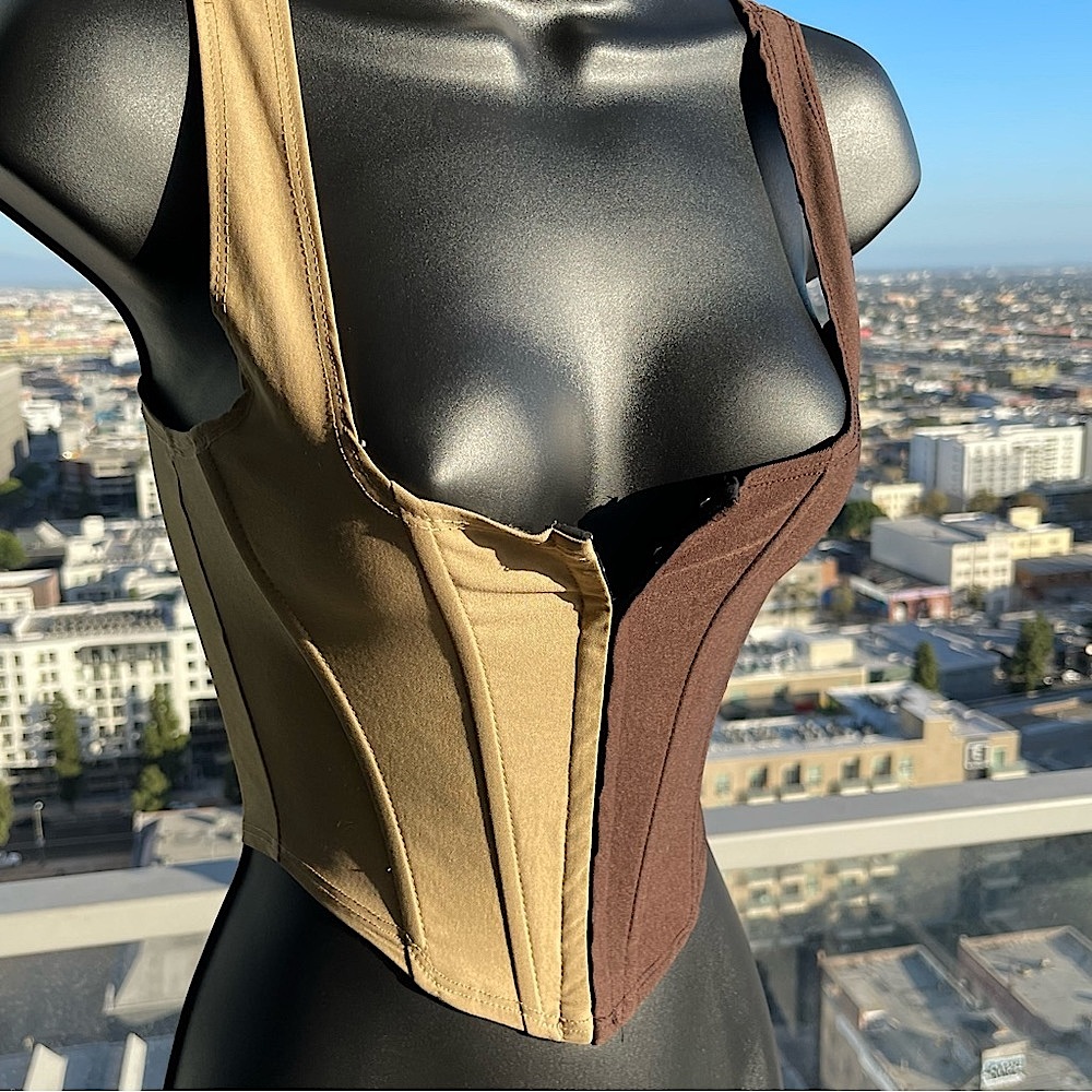 2 Tone Corset Top